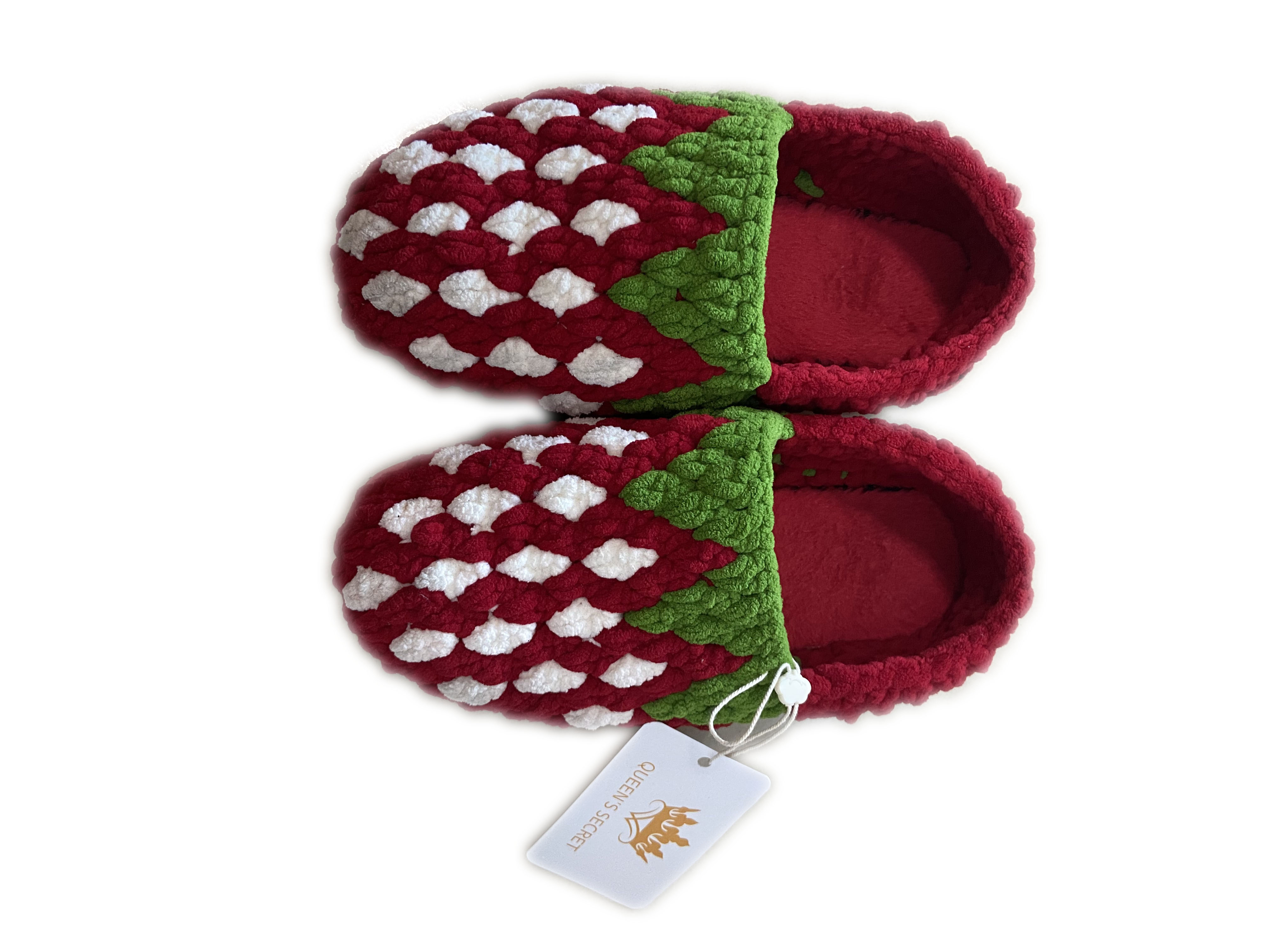 QUEEN'S SECRET Women's Cozy Cable Knit Shoes Memory Foam House Shoes Slipper